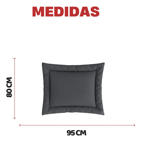 Caminha Pet Colchonete Almofada Cachorro Gato Porte Grande G Cinza Liso