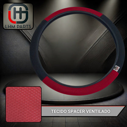 Capa De Volante Esportiva Ventilada P/ Carro 38cm Costurada