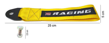 Tow Strap+trava Parachoque+tampa Valvula Red+parafuso - Amar