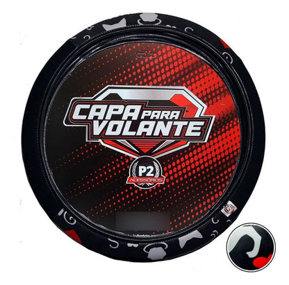 Capa De Volante Em Neoprene Preto - Gato Branco