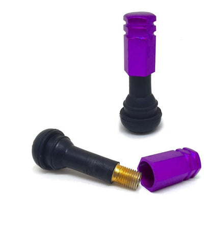 Tampa De Válvula Pneu Carro Sextavada Grande 4pçs - Roxo