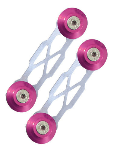 Trava De Para-choque Chapa Prata - Rosa (decorativa)