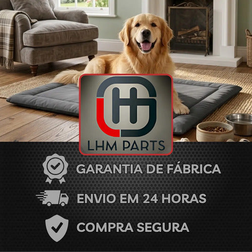 Caminha Pet Colchonete Almofada Cachorro Gato Porte Grande G Cinza Liso