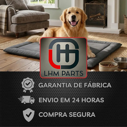 Caminha Pet Colchonete Almofada Cachorro Gato Porte Grande G Cinza Liso
