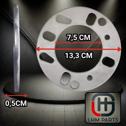 ALARGADOR DE RODA 6MM - KIT 4 PÇS