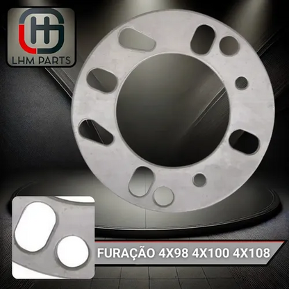 ALARGADOR DE RODA 6MM - KIT 4 PÇS