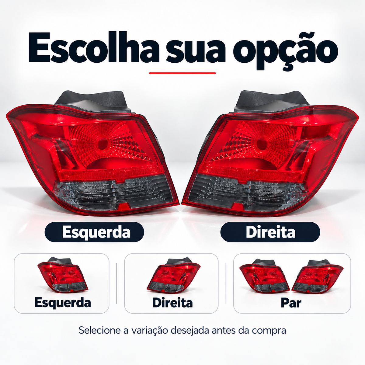 Par Lanterna Traseira Onix Lt Ltz 2012 2013 2014 2015 2016 Joy até 2019 - Fumê (Máscara Negra)