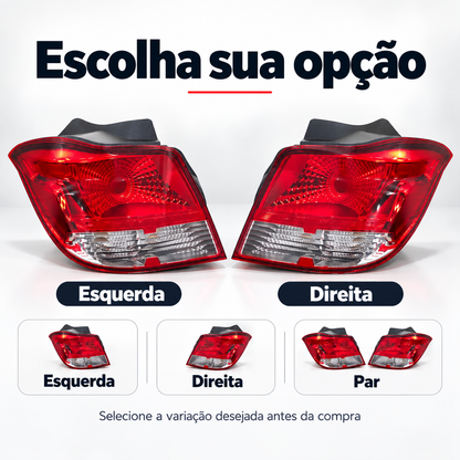 Par Lanterna Traseira Onix Lt Ltz 2012 2013 2014 2015 2016 Joy até 2019 - Cristal