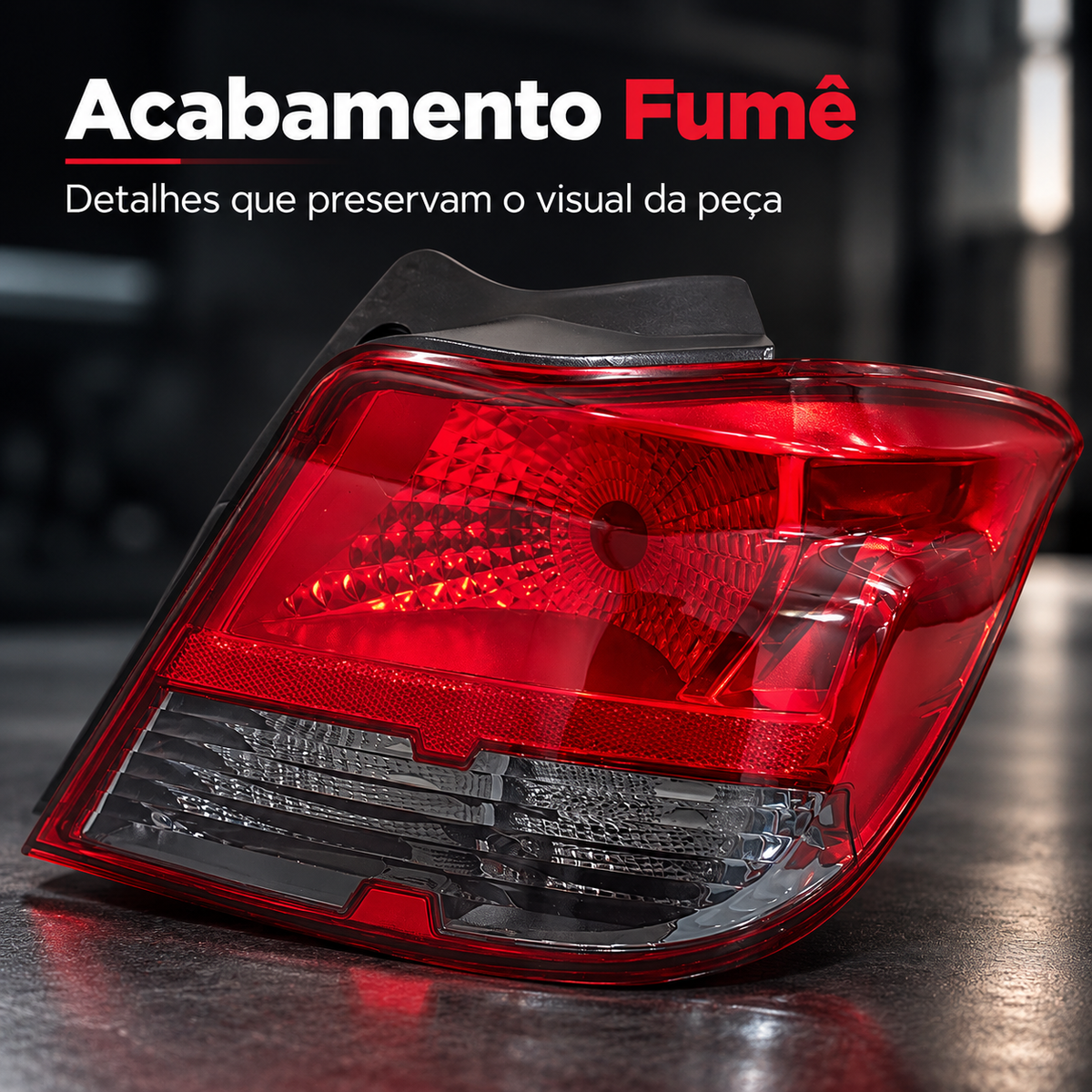 Par Lanterna Traseira Onix Lt Ltz 2012 2013 2014 2015 2016 Joy até 2019 - Fumê (Máscara Negra)