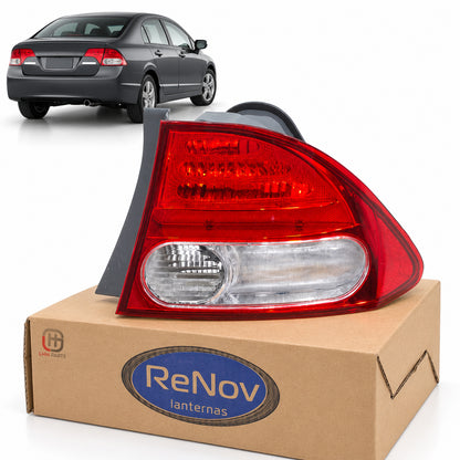 Lanterna Traseira Honda New Civic G8 2007 2008 2009 2010 2011 - Bicolor/Cristal
